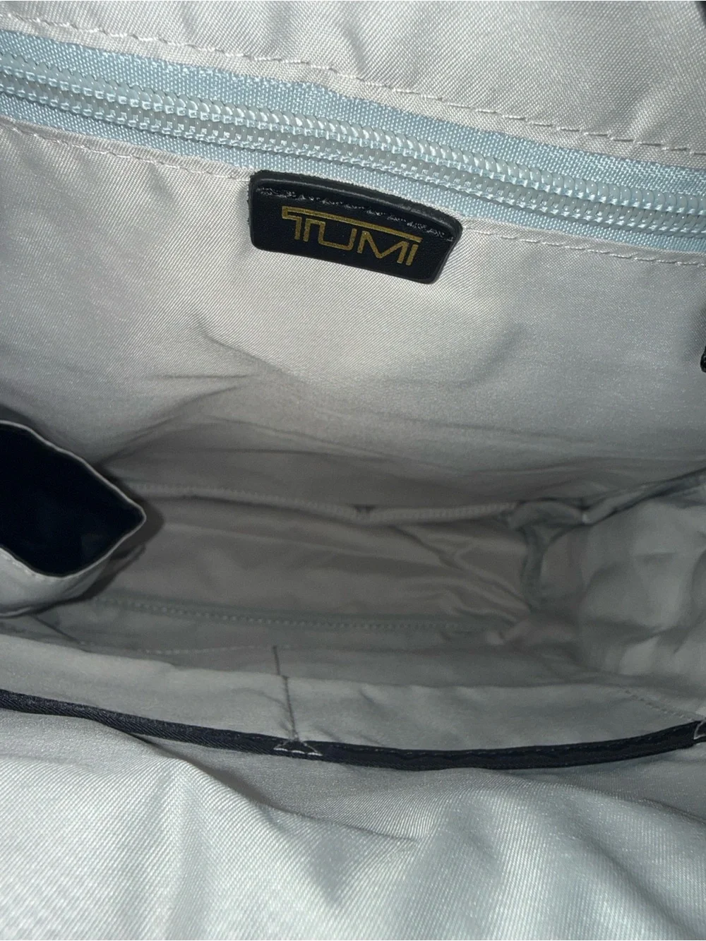 Tumi Voyageur Montana Backpack Black Nylon Backpack with Gold Accents
